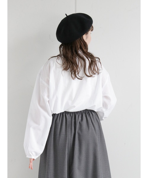 ehka sopo（エヘカソポ）の「スタンドフリルブラウス（シャツ/ブラウス・レディース・キナリ/ブラック/オフホワイト/グレー・ﾌﾘ-）」の19枚目の写真