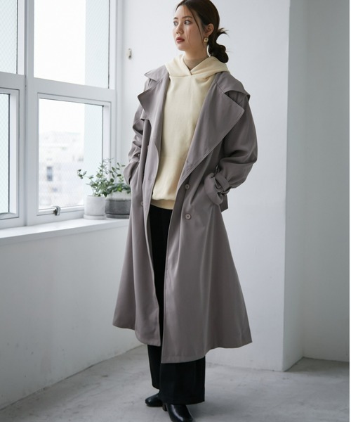 ECRIRE（エクリール）の「ドロップショルダー裏毛パーカー（パーカー・レディース・ブラック/ブルー/ベージュ・M/L）」の17枚目の写真