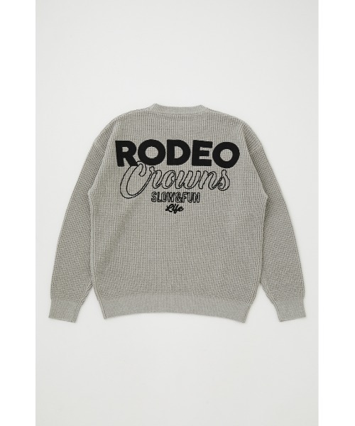 RODEO CROWNS WIDE BOWL（ロデオクラウンズワイドボウル）の「メンズCROSS LOGOワッフルニットトップス（ニット
