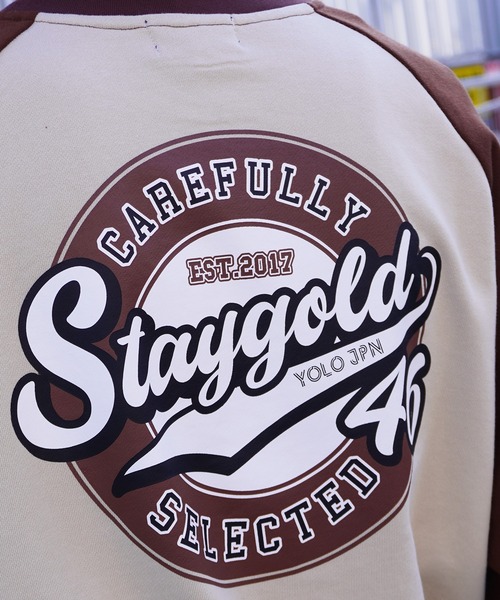 STAY GOLD(ステイゴールド)の「STAYGOLD 刺繍 ラグラン トレーナー / オーバーサイズ スウェット ヘビーウェイト(スウェット・メンズ・ブラウン/カーキ/ワイン/ネイビー・FREE)」の11枚目の写真