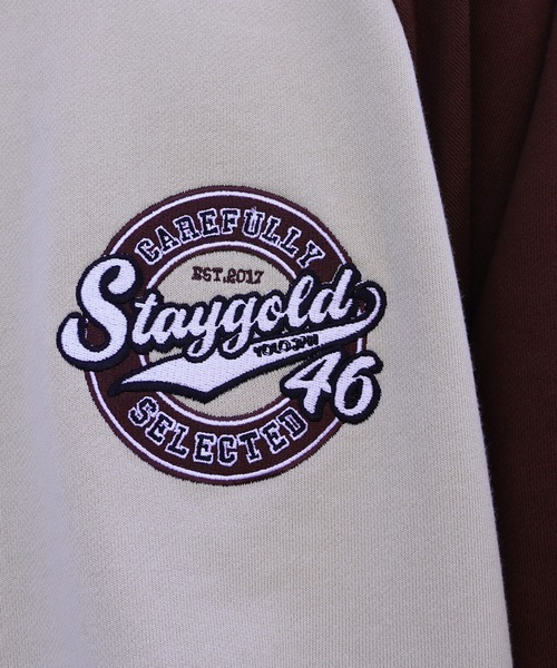 STAY GOLD(ステイゴールド)の「STAYGOLD 刺繍 ラグラン トレーナー / オーバーサイズ スウェット ヘビーウェイト(スウェット・メンズ・ブラウン/カーキ/ワイン/ネイビー・FREE)」の10枚目の写真