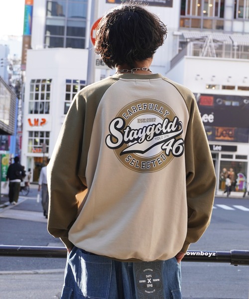 STAY GOLD(ステイゴールド)の「STAYGOLD 刺繍 ラグラン トレーナー / オーバーサイズ スウェット ヘビーウェイト(スウェット・メンズ・ブラウン/カーキ/ワイン/ネイビー・FREE)」の17枚目の写真