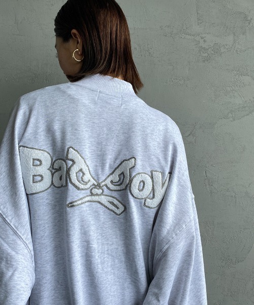 BAD BOY（バッドボーイ）の「[BAD BOY/バッドボーイ] 別注 バックサガラ刺繍 スウェットスタジャン（スウェット・レディース・ブラック/グレー・M/L）」の21枚目の写真