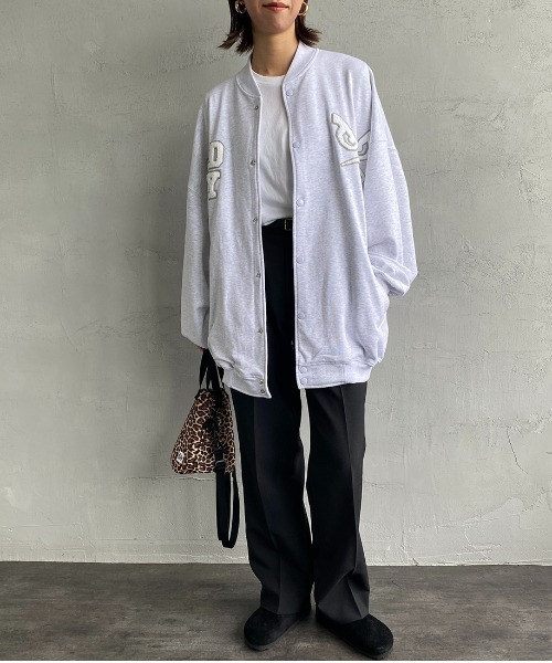 BAD BOY（バッドボーイ）の「[BAD BOY/バッドボーイ] 別注 バックサガラ刺繍 スウェットスタジャン（スウェット・レディース・ブラック/グレー・M/L）」の7枚目の写真