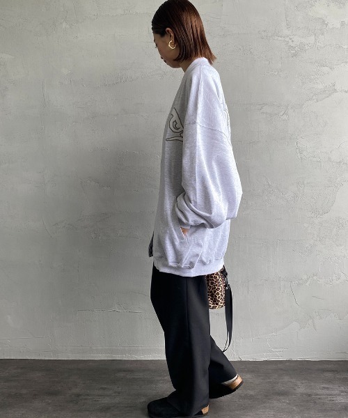 BAD BOY（バッドボーイ）の「[BAD BOY/バッドボーイ] 別注 バックサガラ刺繍 スウェットスタジャン（スウェット・レディース・ブラック/グレー・M/L）」の13枚目の写真