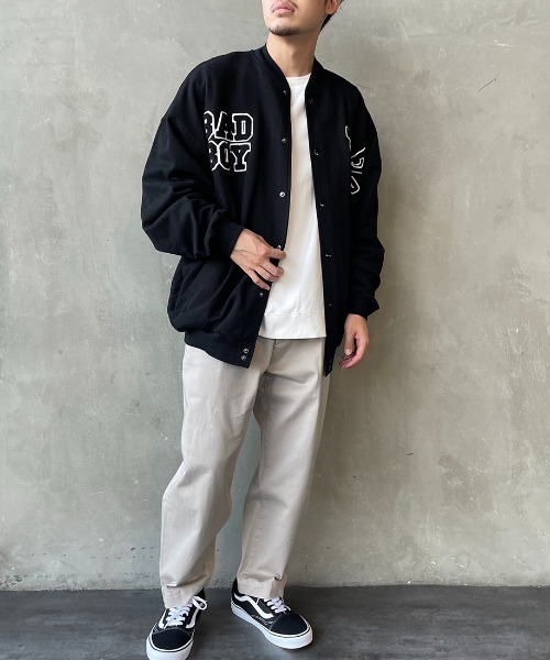 BAD BOY（バッドボーイ）の「[BAD BOY/バッドボーイ] 別注 バックサガラ刺繍 スウェットスタジャン（スウェット・レディース・ブラック/グレー・M/L）」の3枚目の写真