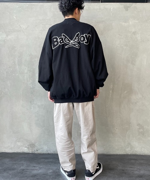 BAD BOY（バッドボーイ）の「[BAD BOY/バッドボーイ] 別注 バックサガラ刺繍 スウェットスタジャン（スウェット・レディース・ブラック/グレー・M/L）」の20枚目の写真