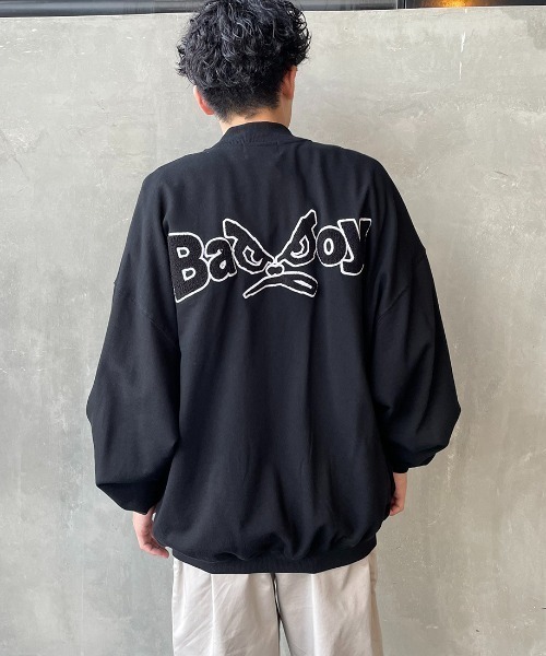 BAD BOY（バッドボーイ）の「[BAD BOY/バッドボーイ] 別注 バックサガラ刺繍 スウェットスタジャン（スウェット・レディース・ブラック/グレー・M/L）」の12枚目の写真