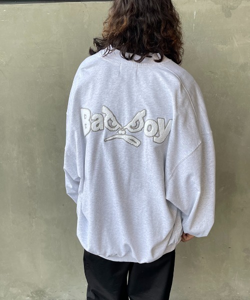 BAD BOY（バッドボーイ）の「[BAD BOY/バッドボーイ] 別注 バックサガラ刺繍 スウェットスタジャン（スウェット・レディース・ブラック/グレー・M/L）」の8枚目の写真