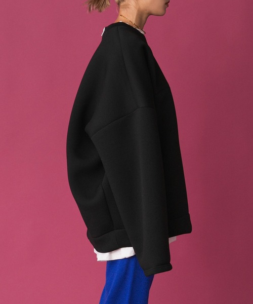 bohmal（ボマール）の「【男女兼用/ユニセックス】オーバーサイズボンディングスウェット（スウェット・レディース・ブラック/ホワイト/オレンジ・FREE）」の15枚目の写真