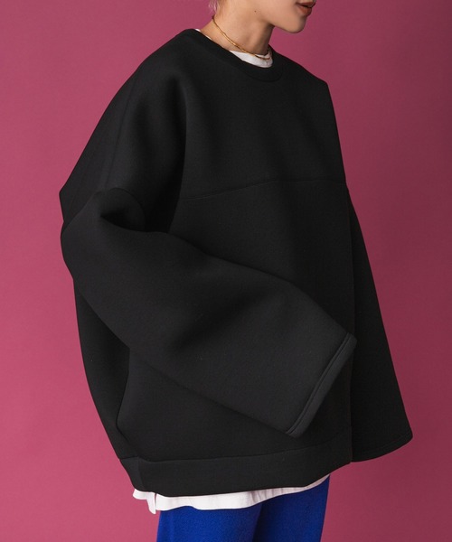 bohmal（ボマール）の「【男女兼用/ユニセックス】オーバーサイズボンディングスウェット（スウェット・レディース・ブラック/ホワイト/オレンジ・FREE）」の16枚目の写真