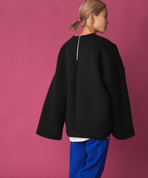 bohmal（ボマール）の「【男女兼用/ユニセックス】オーバーサイズボンディングスウェット（スウェット・レディース・ブラック/ホワイト/オレンジ・FREE）」の5枚目の写真