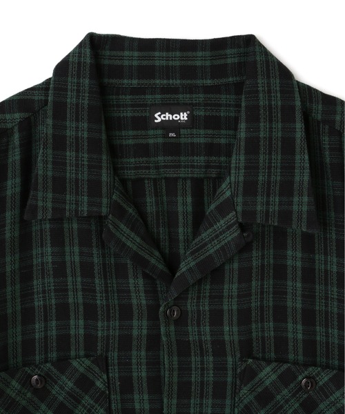 schott（ショット）の「Schott/ショット/PLAID LS WORK SHIRT/チェックワークシャツ（シャツ/ブラウス・メンズ・ホワイト/グリーン/レッド・M/L/2XL/XL）」の9枚目の写真