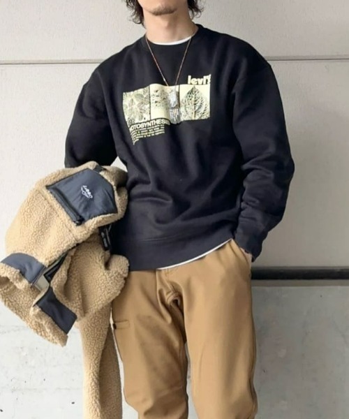 Levi's(リーバイス)の「【Levi's】シーズナルクルースウェット(スウェット・メンズ・ブラック・L/M/S)」の1枚目の写真