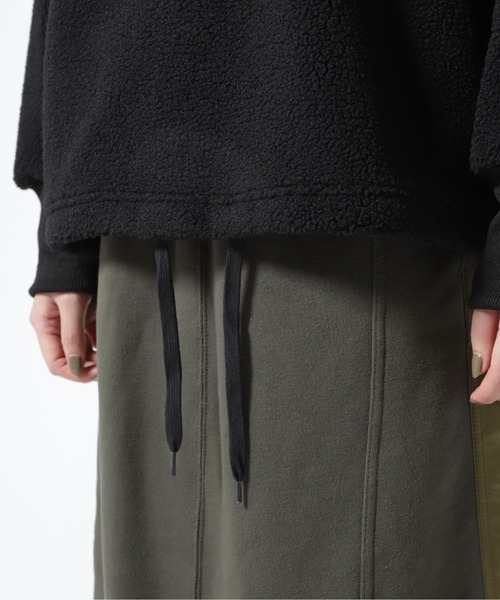 AVIREX（アヴィレックス）の「HALF ZIP EMBROIDERY TOPS/ ハーフジップエンブロイダリー刺繍トップス（その他トップス・レディース・ブラック/ホワイト系2/キャメル・F）」の8枚目の写真