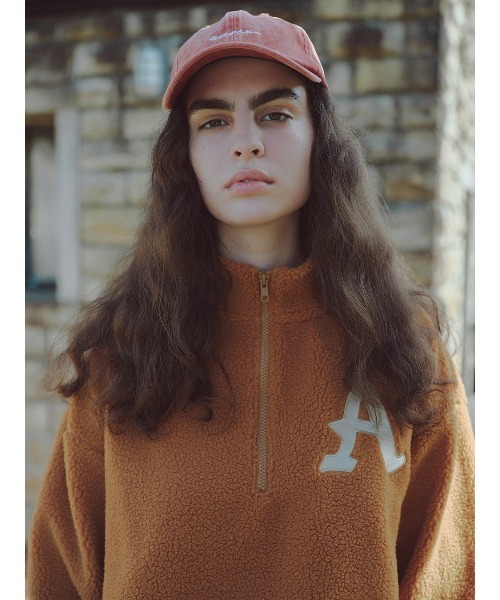 AVIREX（アヴィレックス）の「HALF ZIP EMBROIDERY TOPS/ ハーフジップエンブロイダリー刺繍トップス（その他トップス・レディース・ブラック/ホワイト系2/キャメル・F）」の17枚目の写真