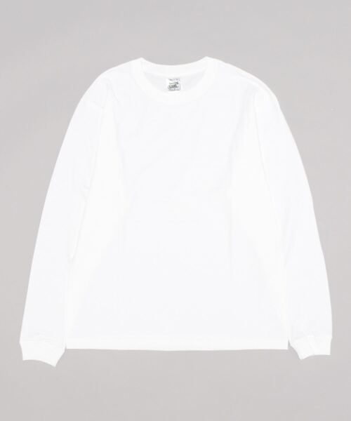 CROSS & STITCH(クロスステッチ)の「CROSS&STITCH / オープンエンド マックスウェイトロングスリーブTシャツ(リブ有り) / RL1216(Tシャツ/カットソー・レディース・インディゴブルー/ホワイト/ブラック/ナチュラル/ブラック系その他/グレー/ネイビー/ベージュ系その他・SMALL/MEDIUM/X-LARGE/LARGE)」の1枚目の写真