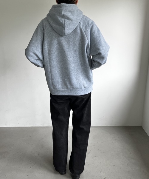 Amourire(アムリール)の「カレッジロゴオーバーサイズパーカー(パーカー・レディース・ダークグレー/グリーン/アイボリー/杢グレー・M/L)」の9枚目の写真
