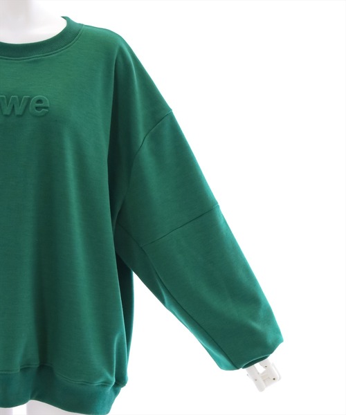 clear(クリア)の「オーバーサイズエンボスロゴスウェットトップス(スウェット・レディース・ブラック/グリーン/アイボリー・F)」の7枚目の写真