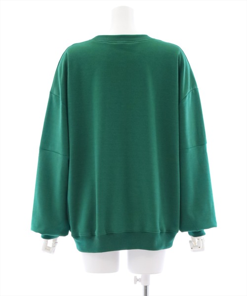 clear(クリア)の「オーバーサイズエンボスロゴスウェットトップス(スウェット・レディース・ブラック/グリーン/アイボリー・F)」の8枚目の写真