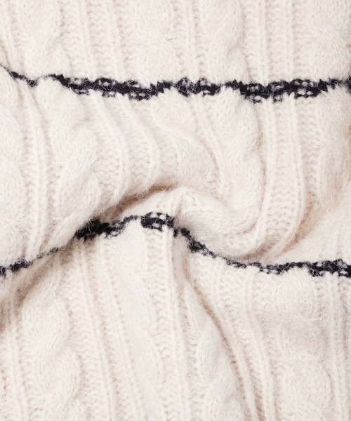 fifth(フィフス)の「ケーブルボーダーニット(ニット/セーター・レディース・ブラック/ベージュ・M)」の20枚目の写真