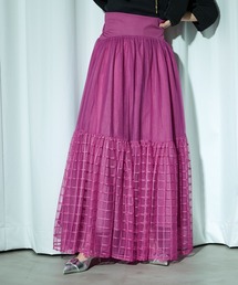 Windowチュールティアードスカート