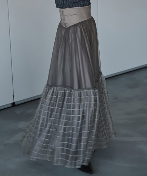 Ezick（エジック）の「Windowチュールティアードスカート（スカート・レディース・ブラック/グレー/ピンク・FREE）」の12枚目の写真