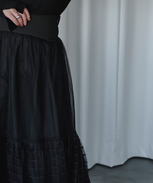 Ezick（エジック）の「Windowチュールティアードスカート（スカート・レディース・ブラック/グレー/ピンク・FREE）」の17枚目の写真