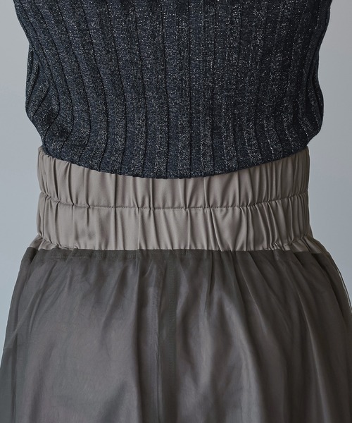 Ezick（エジック）の「Windowチュールティアードスカート（スカート・レディース・ブラック/グレー/ピンク・FREE）」の14枚目の写真