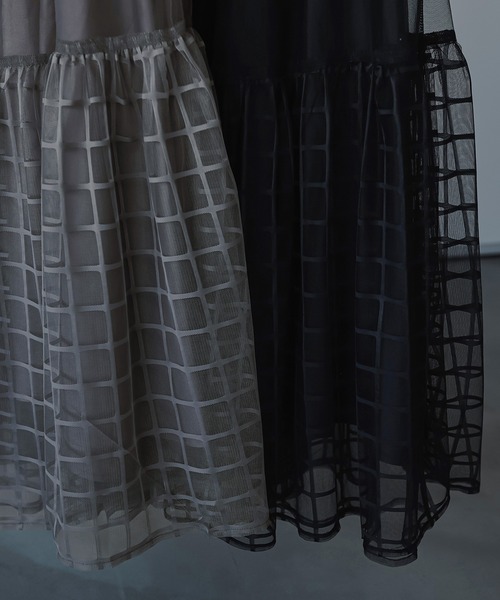 Ezick（エジック）の「Windowチュールティアードスカート（スカート・レディース・ブラック/グレー/ピンク・FREE）」の20枚目の写真