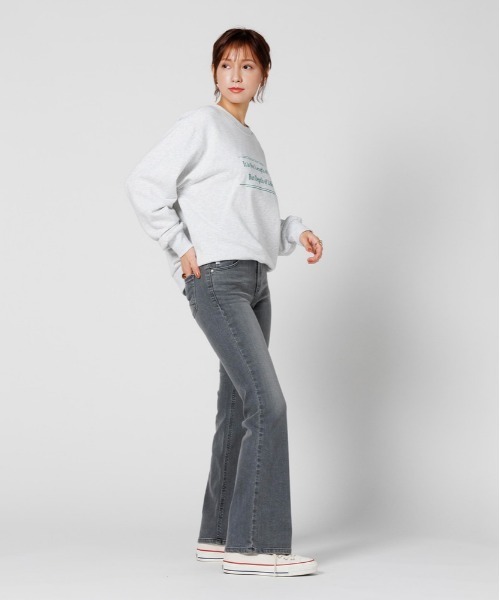 SOMETHING（サムシング）の「【SOMETHING】ＬＩＳＡ フレアパンツ（デニムパンツ・レディース・グレー・25inch/26inch/27inch/28inch/29inch/30inch）」の10枚目の写真