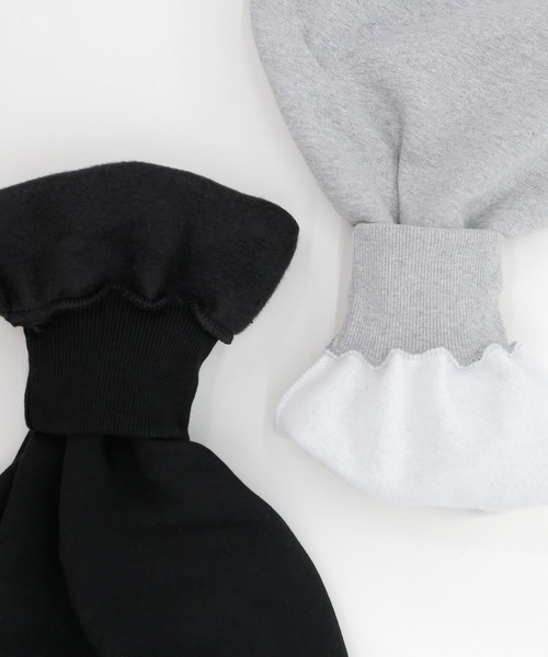 minsobi（ミンソビ）の「裏起毛 ハイネックパーカー ビッグシルエット ユニセックスパーカー（パーカー・メンズ・ブラック/グレー・FREE）」の17枚目の写真