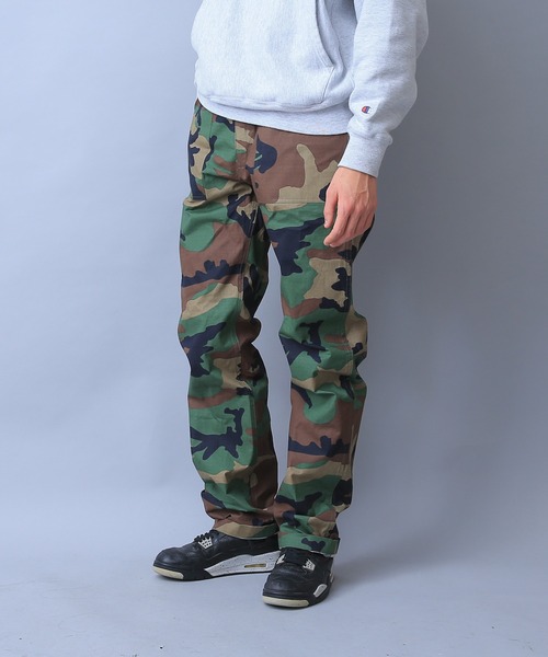 HOUSTON（ヒューストン）の「HOUSTON ヒューストン 1881 リップストップ ファティーグパンツ（カーゴパンツ・メンズ・ブラック/オリーブ/カーキ/ウッドランド・S/M/L/XL）」の4枚目の写真