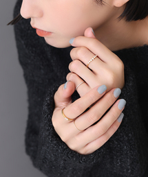 Lilas（リラ）の「ハーフエタニティーダイヤピンキーリング K10