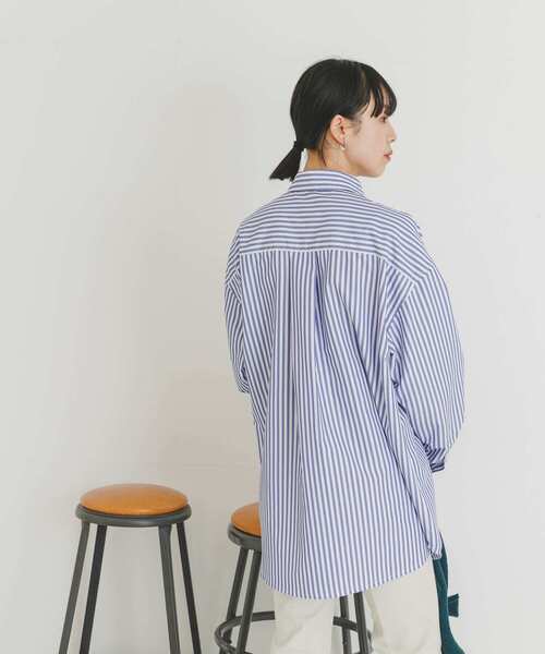 UR Lab.（アーバンリサーチラボ）の「アシメストライプシャツ（シャツ/ブラウス・レディース・ブラック/ブルー/ピンク系その他・FREE）」の13枚目の写真