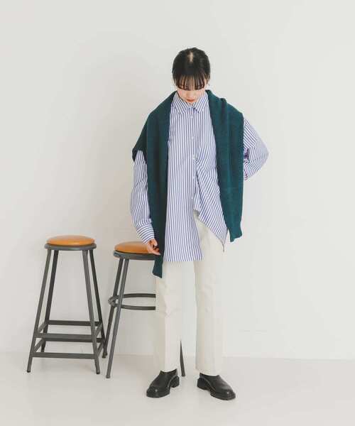 UR Lab.（アーバンリサーチラボ）の「アシメストライプシャツ（シャツ/ブラウス・レディース・ブラック/ブルー/ピンク系その他・FREE）」の14枚目の写真