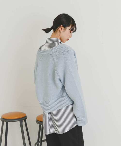 UR Lab.（アーバンリサーチラボ）の「アシメストライプシャツ（シャツ/ブラウス・レディース・ブラック/ブルー/ピンク系その他・FREE）」の7枚目の写真