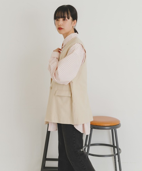 UR Lab.（アーバンリサーチラボ）の「アシメストライプシャツ（シャツ/ブラウス・レディース・ブラック/ブルー/ピンク系その他・FREE）」の18枚目の写真