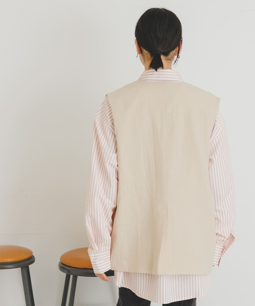 UR Lab.（アーバンリサーチラボ）の「アシメストライプシャツ（シャツ/ブラウス・レディース・ブラック/ブルー/ピンク系その他・FREE）」の19枚目の写真