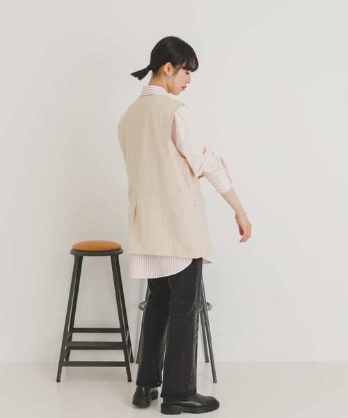 UR Lab.（アーバンリサーチラボ）の「アシメストライプシャツ（シャツ/ブラウス・レディース・ブラック/ブルー/ピンク系その他・FREE）」の20枚目の写真