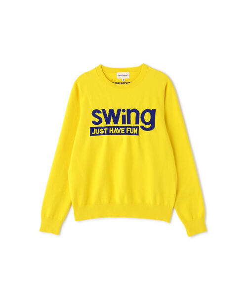 【新品】ジャックバニー　クルーネック セーター　Lサイズ　イエロー　swing 新品】ジャックバニー クルーネック セーター Lサイズ イエロー