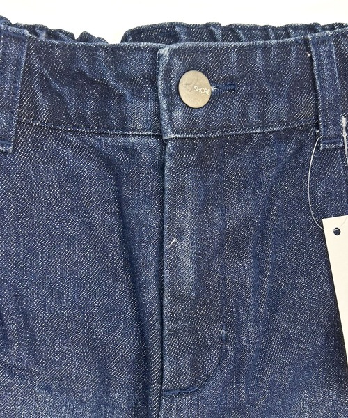 SHORE (ショア)の「SHORE フリンジワイドタックパンツ(デニムパンツ・レディース・サックスブルー/インディゴブルー・LARGE/SMALL/MEDIUM)」の6枚目の写真