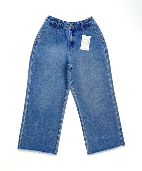 SHORE (ショア)の「SHORE フリンジワイドタックパンツ(デニムパンツ・レディース・サックスブルー/インディゴブルー・LARGE/SMALL/MEDIUM)」の13枚目の写真