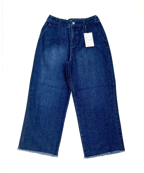 SHORE (ショア)の「SHORE フリンジワイドタックパンツ(デニムパンツ・レディース・サックスブルー/インディゴブルー・LARGE/SMALL/MEDIUM)」の19枚目の写真