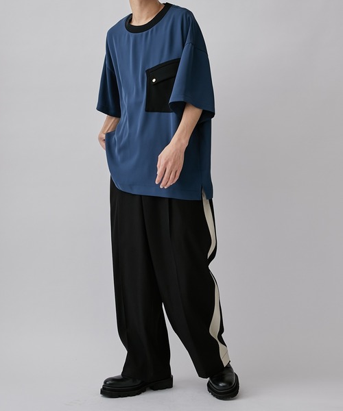 CULLNI（クルニ）ブルー 長袖シャツ ポケット付き CULLNI（クルニ）の「【CULLNI Exclusive / クルニ エクスクルーシブ