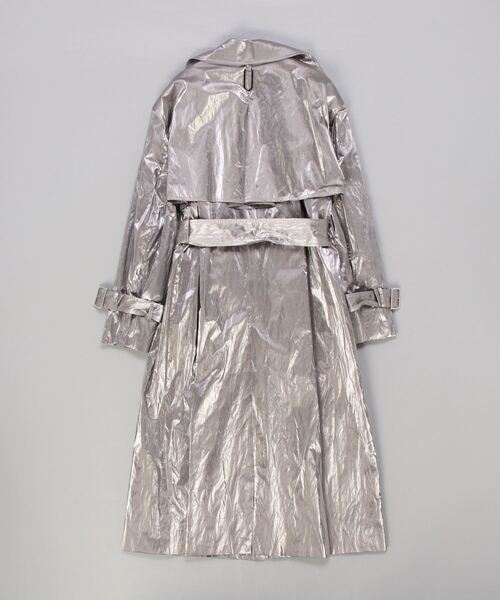 PRANK PROJECT（プランクプロジェクト）の「メタリックトレンチコート/Metallic Trench Coat（ナイロンジャケット・レディース・シルバー・FREE）」の8枚目の写真