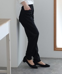 ElegChic | ウエストゴム テーパードツイルパンツ(その他パンツ)