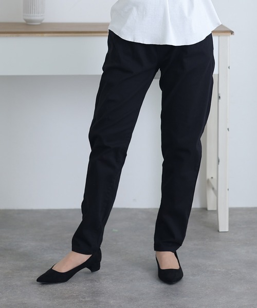 ElegChic(エレグシック)の「ウエストゴム テーパードツイルパンツ(その他パンツ・レディース・ブラック/ベージュ/カーキ・M/L/XL/3L/4L)」の13枚目の写真