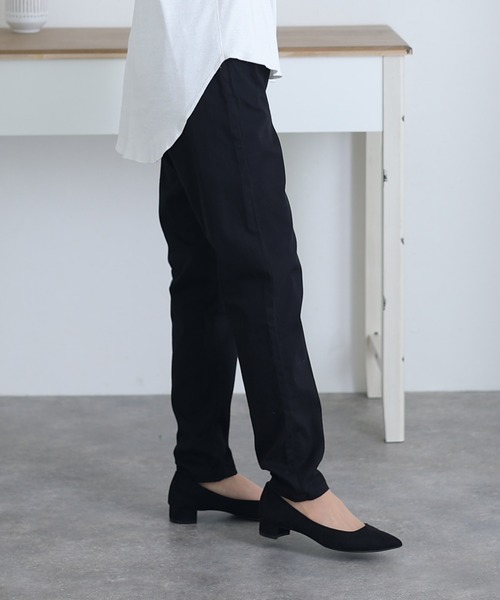 ElegChic(エレグシック)の「ウエストゴム テーパードツイルパンツ(その他パンツ・レディース・ブラック/ベージュ/カーキ・M/L/XL/3L/4L)」の10枚目の写真