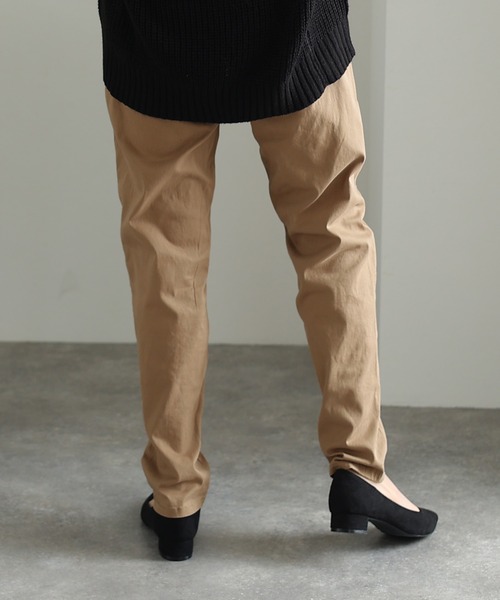 ElegChic(エレグシック)の「ウエストゴム テーパードツイルパンツ(その他パンツ・レディース・ブラック/ベージュ/カーキ・M/L/XL/3L/4L)」の18枚目の写真